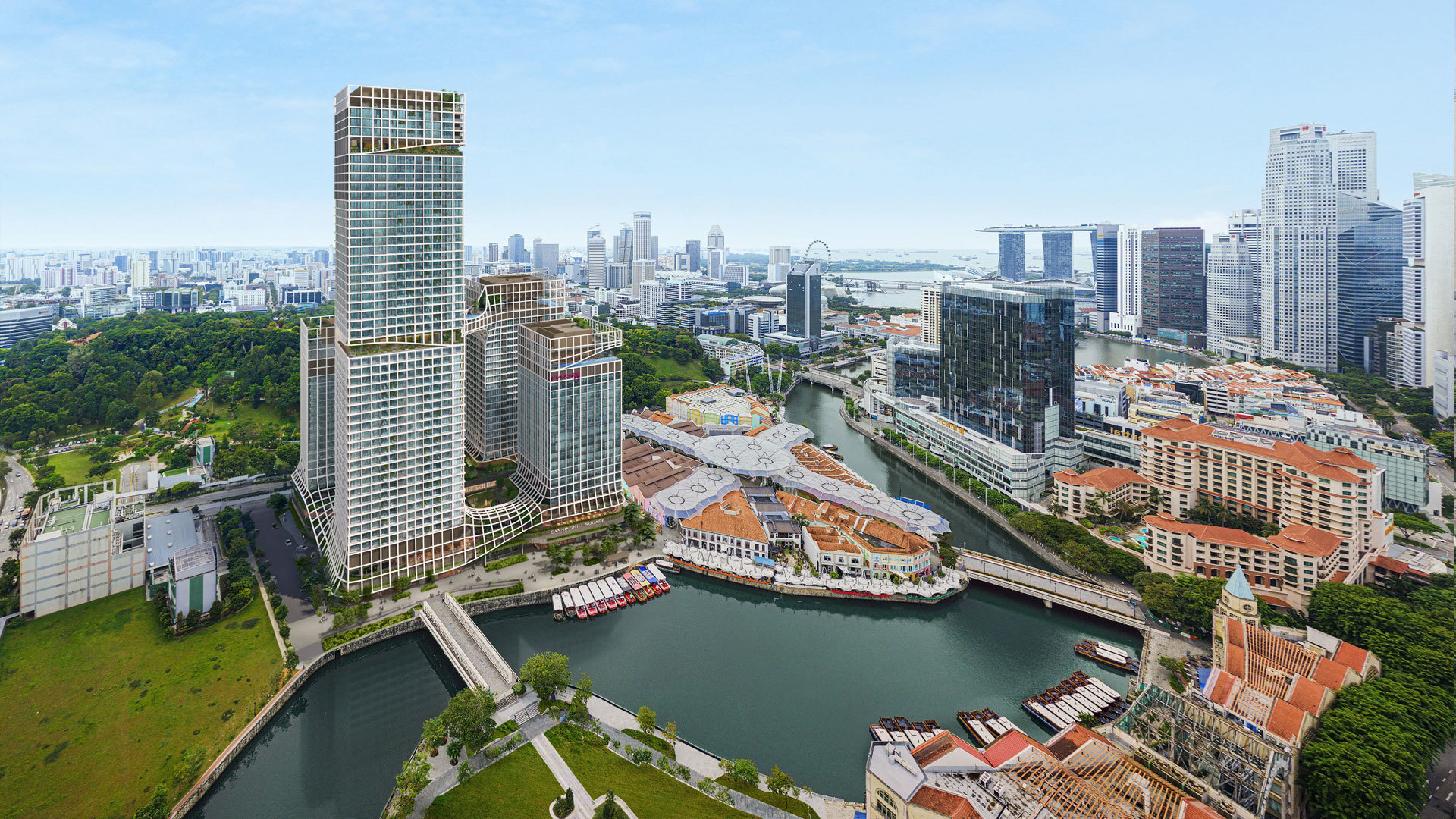 CapitaLand and CDL introduce CanningHill Piers, a new landmark residence nestled between Fort Canning Hill and Singapore River